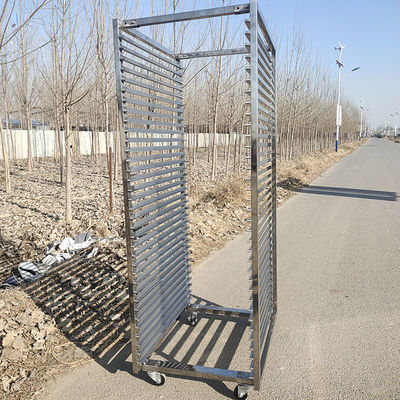 좋은 가격 300kg 로딩 무게 30 층 스테인리스 스틸 케이크 냉각 래크 과일 건조 트레이 트롤 온라인으로