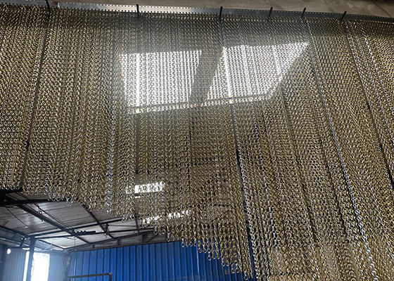 좋은 가격 장식용 매달린 알루미늄 금속 젤리 체인 링크 커튼 온라인으로