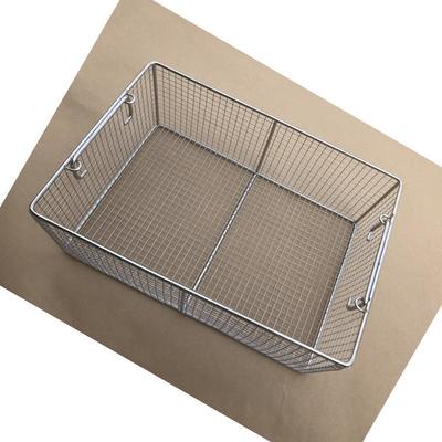 좋은 가격 304 Stainless Steel Woven Mesh Basket Industrial Workshop Cleaning Storage Metal Wire Mesh Basket 온라인으로