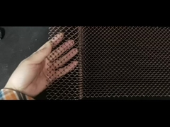 장식용 유연 금 알루미늄 롤드 와이어 직물 매달린 금속 체인 링크 메시 천장 커튼 F