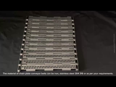 스테인리스 스틸 304 316 구멍이 뚫린 판 컨베이어 띠
