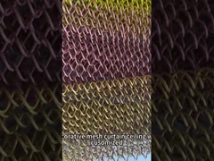 장식용 금속 코일 드레퍼리 천장 장식 알루미늄 와이어 스크린 망원경 연쇄 링크 금속 커튼