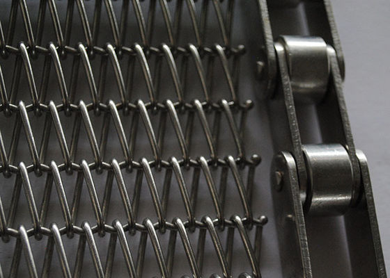 304 스테인리스 컨베이어 사슬 철망사 벨트, 저항하는 고열