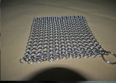 좋은 가격 부엌 304 스테인리스 Chainmail 수세미 장방형 10mm의 크기 관례 온라인으로