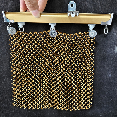좋은 가격 Gold Flexible Aluminium Metal Chain Link Cpol Drapery Decorative Wire Mesh Curain 온라인으로