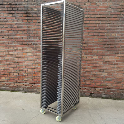 좋은 가격 로터리 오븐을위한 중량 30 계층 304 스테인리스 스틸 베이커리 랙 트레이 트롤리 온라인으로