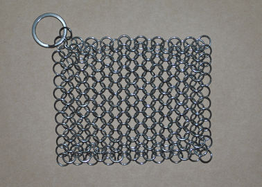 좋은 가격 직사각형 Chainmail 무쇠 팬 수세미 스테인리스 철사 수세미 온라인으로