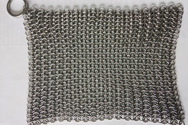 좋은 가격 무쇠 팬을 위한 6*8 인치 스테인리스 무쇠 프라이팬 세탁기술자 Chainmail 수세미 온라인으로