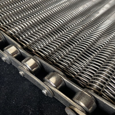 식품 가공 열 온도 토틸라 프레스 오븐 냉각 오븐 스테인리스 탄소 강철 나선 와이어 메시 금속 컨베이어 벨트