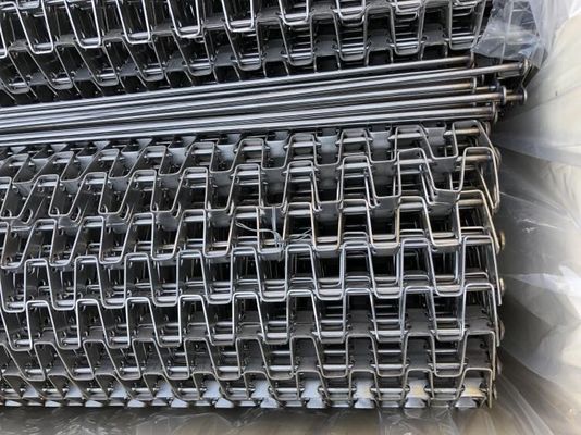 304/316의 SS 편평한 철사 컨베이어 벨트/컨베이어 톱니 바퀴용 체인 0.5mm-3mm 간격