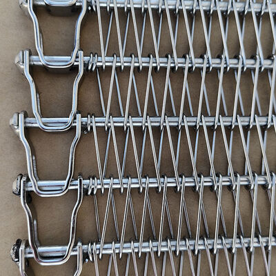 Custom 304 316 Stainless Steel Balance Weave Wire Mesh Spiral Freezer Conveyor Belt for Food Processing