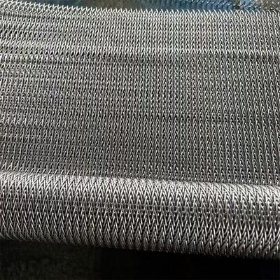 Food Grade 304 Stainless Steel Herringbone Weave Conveyor Belt for Baking Frying Freezing Line