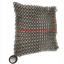 부엌을 위한 4x4 인치 사각 스테인리스 Chainmail 수세미